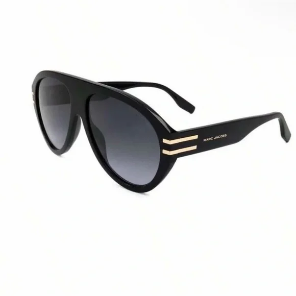 NIB Marc Jacobs Aviator Sunglasses with Gold Accents display picture 3